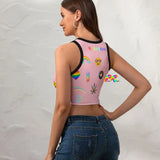 Rainbow Dream Cropped Tank Top - Cosplay Moon