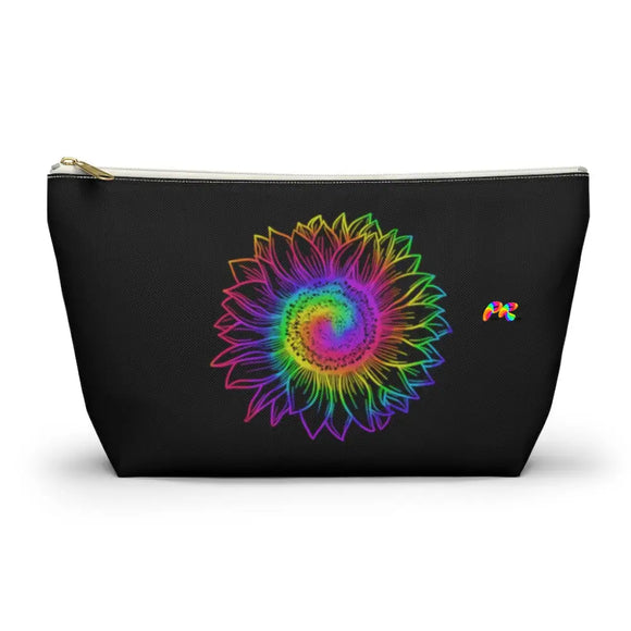 Rainbow Flower Black Makeup Bag - Cosplay Moon