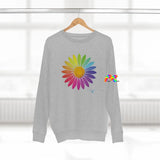 Rainbow Flower Unisex Premium Crewneck Sweatshirt - Ashley's Cosplay Cache