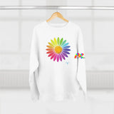 Rainbow Flower Unisex Premium Crewneck Sweatshirt - Ashley's Cosplay Cache