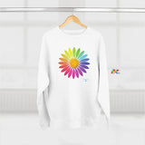 Rainbow Flower Unisex Premium Crewneck Sweatshirt - Ashley's Cosplay Cache