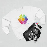 Rainbow Flower Unisex Premium Crewneck Sweatshirt - Ashley's Cosplay Cache
