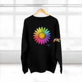 Rainbow Flower Unisex Premium Crewneck Sweatshirt - Ashley's Cosplay Cache