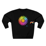 Rainbow Flower Unisex Premium Crewneck Sweatshirt - Ashley's Cosplay Cache