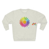 Rainbow Flower Unisex Premium Crewneck Sweatshirt - Ashley's Cosplay Cache