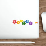 Rainbow Flowers Die-Cut Stickers - Cosplay Moon