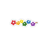 Rainbow Flowers Die-Cut Stickers - Ashley's Cosplay Cache