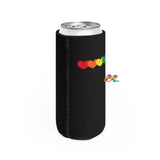 Rainbow Hearts Slim Can Cooler - Ashley's Cosplay Cache