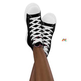 Rainbow Love with a Heart High Top Canvas Shoes - Ashley's Cosplay Cache