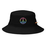 Rainbow Peace Sign Bucket Hat - Ashley's Cosplay Cache
