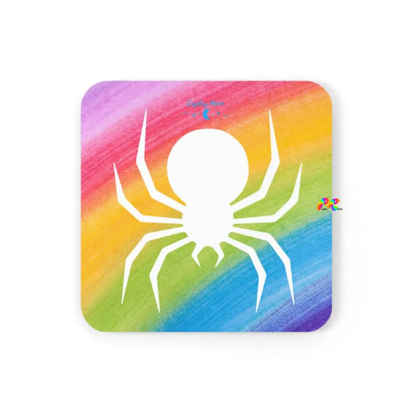 Rainbow Spider Cork Back Coaster - Ashley's Cosplay Cache