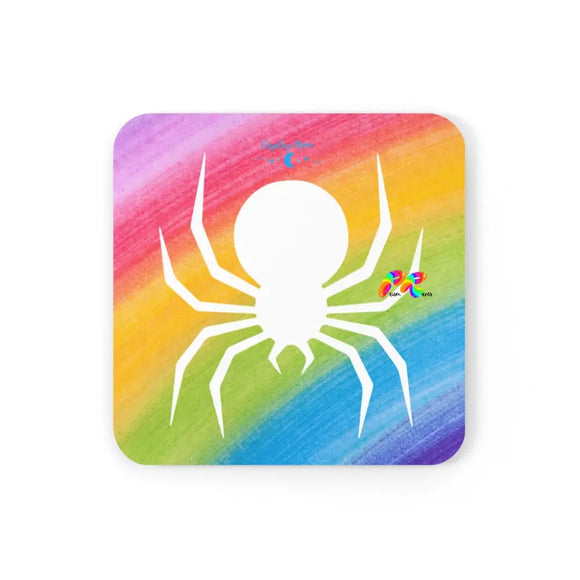 Rainbow Spider Cork Back Coaster - Ashley's Cosplay Cache