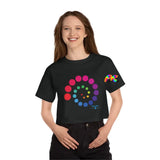Rainbow Spin Champion Women's Heritage Cropped T-Shirt - Ashley's Cosplay Cache