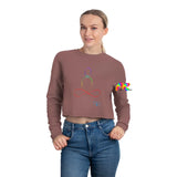Rainbow Sukhasana Women's Cropped Sweatshirt - Cosplay Moon