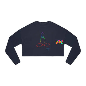 Rainbow Sukhasana Women's Cropped Sweatshirt - Cosplay Moon