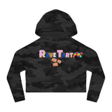 Rave Tart Cropped Hoodie Black Camo / S