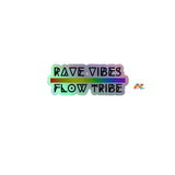 rave vibes flow tribe, holographic decal - cosplay moon