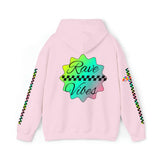pink, rave vibes hoodie, edm festival hoodie, unisex, printed sleeves, pastel, rave vibes, small to 5XL, heavy cotton hoodie - cosplay moon
