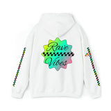 white, rave vibes hoodie, edm festival hoodie, unisex, printed sleeves, pastel, rave vibes, small to 5XL, heavy cotton hoodie - cosplay moon