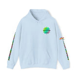 light blue, rave vibes hoodie, edm festival hoodie, unisex, printed sleeves, pastel, rave vibes, small to 5XL, heavy cotton hoodie - cosplay moon