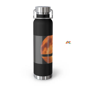 Silhouette of Cat on A Branch Under Full Moon 22oz Vacuum Insulated Bottle - Ashley's Cosplay Cache
