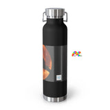 Silhouette of Cat on A Branch Under Full Moon 22oz Vacuum Insulated Bottle - Ashley's Cosplay Cache