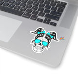 Skull Girl Blue Glasses Kiss-Cut Stickers - Ashley's Cosplay Cache