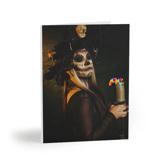 Sugar Skull Woman Greeting Cards (8, 16, and 24 pcs) - Ashley's Cosplay Cache