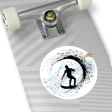 Surfing Round Stickers, Indoor\Outdoor - Ashley's Cosplay Cache