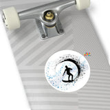 Surfing Round Stickers, Indoor\Outdoor - Ashley's Cosplay Cache