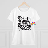 Thick Thighs Spooky Vibes Cotton T-Shirt