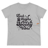 thick thighs spooky vibes t-shirt, crew neck, short sleeve, small to 3XL - cosplay moon