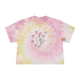 Treble Clef and Hearts Women's Tie-Dye Crop Tee - Ashley's Cosplay Cache