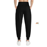 black joggers for women, polyester/spandex, two pockets, drawstring, ufo, sizes small to 3XLUFO Rainbow Athletic Joggers - Cosplay Moon
