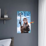 Warrior Woman In Snow Premium Matte Posters - Ashley's Cosplay Cache