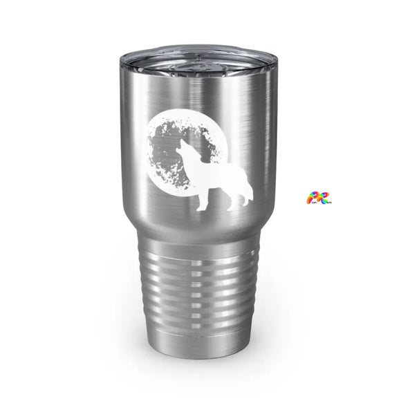 Wolf and Full Moon Ringneck Tumbler, 30oz - Ashley's Cosplay Cache