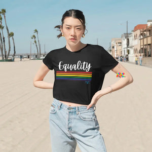 Women's Equality Flowy Cropped Tee - Cosplay Moon