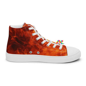 Women’s Fire High Top Canvas Shoes - Cosplay Moon