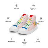 High Top, Women's, Canvas, Pink, Pride Shoes, Canvas, Converse-style shoes - Cosplay Moon