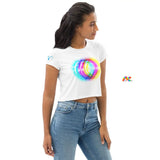 Fire Spinner White Crop Tee - Ashley's Cosplay Cache