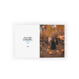 Young Witch in a Fall Scene With Pumpkins Greeting cards (8, 16, and 24 pcs) - Ashley's Cosplay Cache